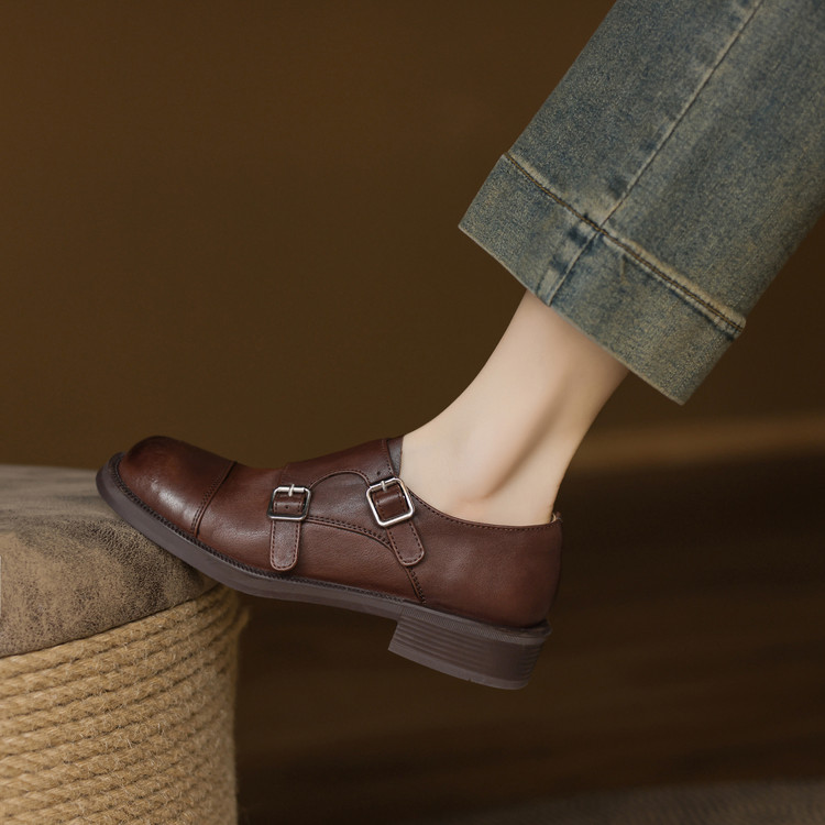 Women's Deep Mouth Flat Shoes in Black or Brown - Style e.html - Image 3