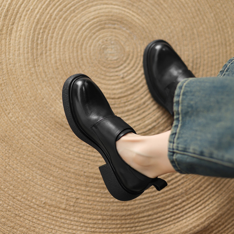 Women's Deep Mouth Flat Shoes in Black or Brown - Style o.html - Image 4