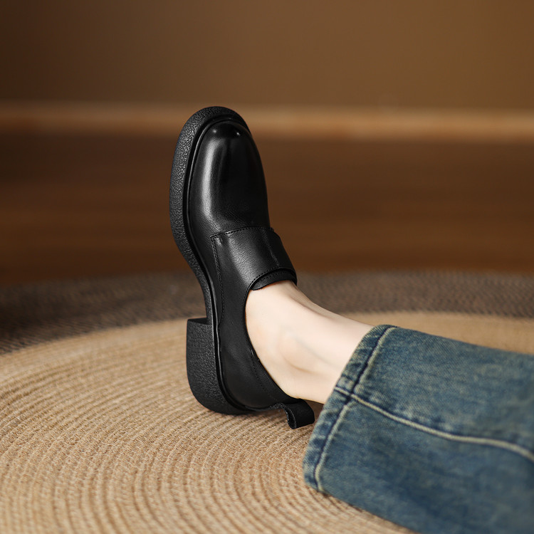 Women's Deep Mouth Flat Shoes in Black or Brown - Style o.html - Image 5